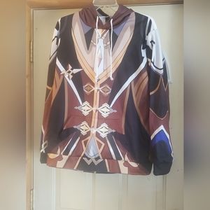 Mens Genshin Impact Zhongli cosplay hoodie